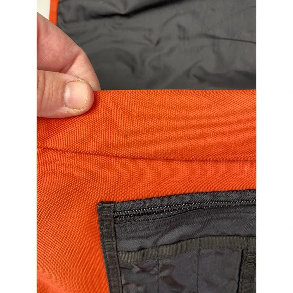 Eddie‎ Bauer Messenger Bag Unisex Orange Grey Crossbody Laptop Travel Utility